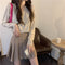 Img 6 - Korean Chic Teenage Girl Sweet Look Women High Waist Knitted Cardigan