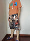 Img 32 - Men Beach Pants Mid-Length Sporty Casual Cotton Blend Printed Cultural Style Green Home Beachwear