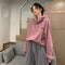 Img 4 - chicSweatshirt Women Korean Loose ulzzangTops Long Sleeved Thin Popular Casual Hoodies