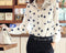 Img 3 - Star Women Shirt Chiffon Printed Long Sleeved Slim Look Blouse