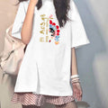 Img 12 - insWomen Short Sleeve T-Shirt Summer Korean Harajuku BF Student Loose Half Sleeved Tops T-Shirt