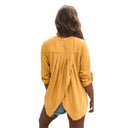 Img 8 - V-Neck Long Sleeved Solid Colored Casual Women Blouse