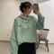 chicSweatshirt Women Korean Loose ULZZANG Tops Long Sleeved Thin Popular Casual Hoodies Outerwear