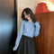 IMG 108 of Long Sleeved T-Shirt Undershirt Women Korean Loose All-Matching Solid Colored Popular Inspired Tops ins Outerwear