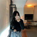 IMG 122 of Long Sleeved T-Shirt Undershirt Women Korean Loose All-Matching Solid Colored Popular Inspired Tops ins Outerwear