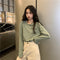 IMG 128 of Long Sleeved T-Shirt Undershirt Women Korean Loose All-Matching Solid Colored Popular Inspired Tops ins Outerwear
