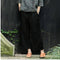 Img 5 - Summer Korean Art Cotton Blend High Waist Wide Leg Pants Women Plus Size Slim Look Elastic Casual
