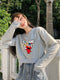 Multicolor Cotton Sweatshirt Women Tops Loose Popular T-Shirt Matching English Outerwear