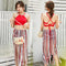 Two Piece Swimsuit Women Student Shorts Spa Beach Korea Sporty Three-Piece Swimwear