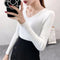 Img 6 - Fitted Stretchable Women Korean All-Matching Slimming Long Sleeved Sweater