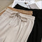Img 2 - Drape Wide Leg Pants Women High Waist Slim-Look Casual Loose Student Ankle-Length Straight Culottes