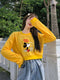 Multicolor Cotton Sweatshirt Women Tops Loose Popular T-Shirt Matching English Outerwear