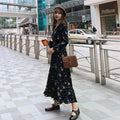 Img 1 - Floral Dress French Lazy Student Korean Slim Fit Dress