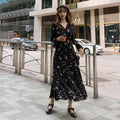 Img 2 - Floral Dress French Lazy Student Korean Slim Fit Dress