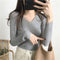 Img 4 - Fitted Stretchable Women Korean All-Matching Slimming Long Sleeved Sweater