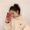 IMG 130 of Sweater Women High Collar Western Loose Lazy Knitted insTops Outerwear