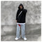 IMG 110 of Daisy Sweatshirt insLoose Hooded Trendy All-Matching Couple Outdoor Outerwear