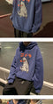 IMG 113 of Animation Hooded Sweatshirt Tops Loose Student Couple Outerwear