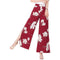 Img 5 - Summer Elastic Waist Thin Wide Leg Pants Women High Splitted Loose Slim-Look Western Korean Drape Culottes