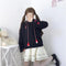 Japanese Mori Girls Adorable Embroidered Flower Hooded Fringe Embroidery Thick Teens Sweatshirt Outerwear