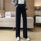 Img 8 - Wide Leg Korea Casual Women High Waist Loose Floor Length Straight Pants
