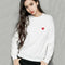 IMG 111 of Japanese playTrendy Red Embroidery Round-Neck Sweatshirt Heart Shaped Loose Men Women Couple Outerwear