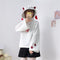 Img 3 - Japanese Mori Girls Adorable Embroidered Flower Hooded Fringe Embroidery Thick Teens Sweatshirt