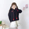 Img 4 - Japanese Mori Girls Adorable Embroidered Flower Hooded Fringe Embroidery Thick Teens Sweatshirt