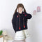 Img 7 - Japanese Mori Girls Adorable Embroidered Flower Hooded Fringe Embroidery Thick Teens Sweatshirt