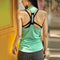 Yoga Tank Top Women Stretchable Quick Dry Slim Look Sporty Jogging Fitness T-Shirt Activewear