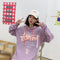 Hooded Japanese Street Style Hip-Hop Alphabets Printed Loose Student Young Sweatshirt Women Outerwear