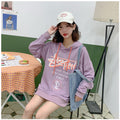 IMG 117 of Hooded Japanese Street Style Hip-Hop Alphabets Printed Loose Student Young Sweatshirt Women Outerwear