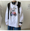 IMG 109 of insCartoon Long Sleeved T-Shirt Loose Couple All-Matching Trendy Outdoor Sweatshirt T-Shirt