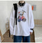 IMG 118 of insCartoon Long Sleeved T-Shirt Loose Couple All-Matching Trendy Outdoor Sweatshirt T-Shirt