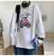 IMG 114 of insCartoon Long Sleeved T-Shirt Loose Couple All-Matching Trendy Outdoor Sweatshirt T-Shirt