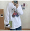 IMG 122 of insCartoon Long Sleeved T-Shirt Loose Couple All-Matching Trendy Outdoor Sweatshirt T-Shirt