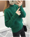 IMG 103 of Sweater Undershirt Women Korean Solid Colored Half-Height Collar Long Sleeved Loose Tops Outerwear