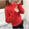 IMG 121 of Sweater Undershirt Women Korean Solid Colored Half-Height Collar Long Sleeved Loose Tops Outerwear