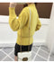 IMG 131 of Sweater Undershirt Women Korean Solid Colored Half-Height Collar Long Sleeved Loose Tops Outerwear