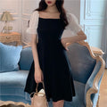Img 9 - Dress Women Korean Gentle Elegant Slim Look A-Line Summer Fairy Chiffon Dress