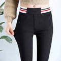 Img 2 - Three Button High Waist Outdoor Women Pants Thin Black Slim-Look Slim Fit Pencil Leggings