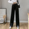 Img 7 - Wide Leg Pants Women High Waist Drape Loose Straight Slim-Look All-Matching Casual Floor Length Long Pants