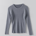 Img 15 - Sweater Korean Round-Neck Long Sleeved Knitted Tops Slimming All-Matching Western Innerwear