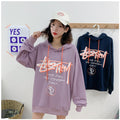 IMG 116 of Hooded Japanese Street Style Hip-Hop Alphabets Printed Loose Student Young Sweatshirt Women Outerwear