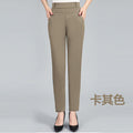 Img 8 - Women Pants Long High Waist Loose Straight Mom Elastic Plus Size Stretchable Casual Pants