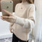Sweater Matching Women Korean Solid Colored Half-Height Collar Long Sleeved Loose Tops Outerwear