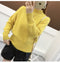IMG 130 of Sweater Undershirt Women Korean Solid Colored Half-Height Collar Long Sleeved Loose Tops Outerwear