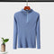 IMG 108 of Hong Kong Sweater Women Half-Height Collar Minimalist Under Knitted Undershirt Long Sleeved Thick Slim Look Outerwear
