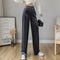 Img 5 - Wide Leg Pants Women High Waist Drape Loose Straight Slim-Look All-Matching Casual Floor Length Long Pants