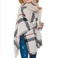 Img 3 - Sweater Women Europe Mid-Length High Collar Fringe Shawl Loose Plus Size